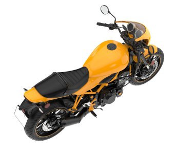 Motorcycle isolated on white background. 3d rendering - illustration