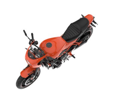 Motorcycle isolated on white background. 3d rendering - illustration