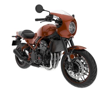 Motorcycle isolated on white background. 3d rendering - illustration