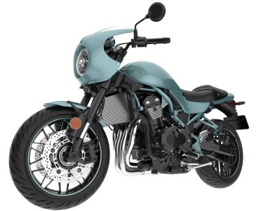Motorcycle isolated on white background. 3d rendering - illustration