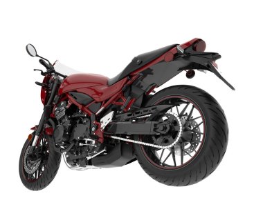Motorcycle isolated on white background. 3d rendering - illustration