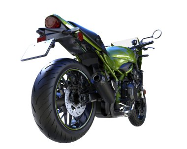 Motorcycle isolated on white background. 3d rendering - illustration