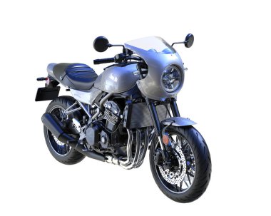 Motorcycle isolated on white background. 3d rendering - illustration