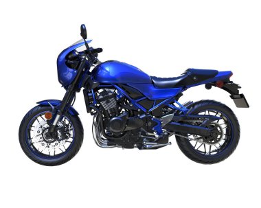 Motorcycle isolated on white background. 3d rendering - illustration