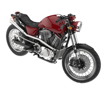 Motorcycle isolated on white background. 3d rendering - illustration