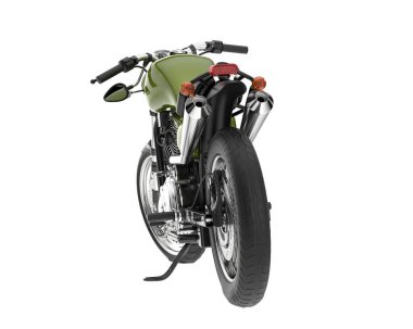 Motorcycle isolated on white background. 3d rendering - illustration