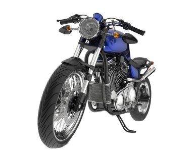 Motorcycle isolated on white background. 3d rendering - illustration