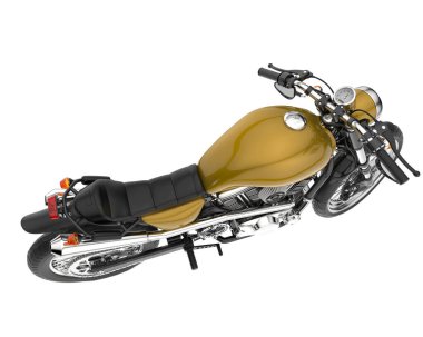 Motorcycle isolated on white background. 3d rendering - illustration