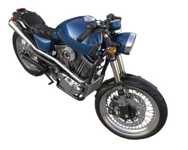 Motorcycle isolated on white background. 3d rendering - illustration