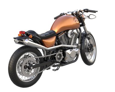 Motorcycle isolated on white background. 3d rendering - illustration