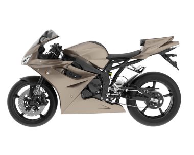 Motorcycle isolated on white background. 3d rendering - illustration