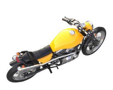 Motorcycle isolated on white background. 3d rendering - illustration