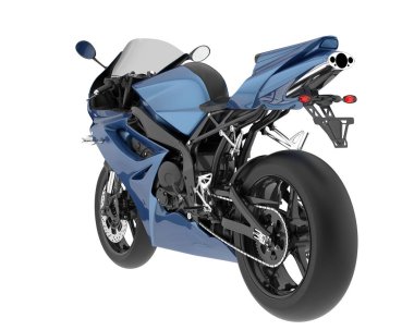 Motorcycle isolated on white background. 3d rendering - illustration