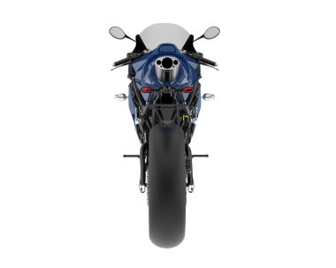 Motorcycle isolated on white background. 3d rendering - illustration