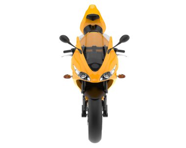 Motorcycle isolated on white background. 3d rendering - illustration