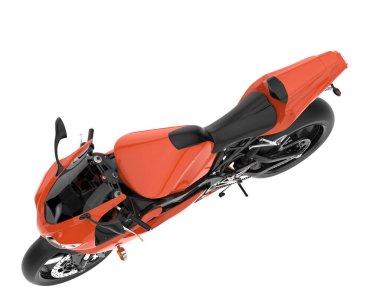 Motorcycle isolated on white background. 3d rendering - illustration