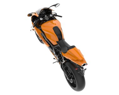 Motorcycle isolated on white background. 3d rendering - illustration