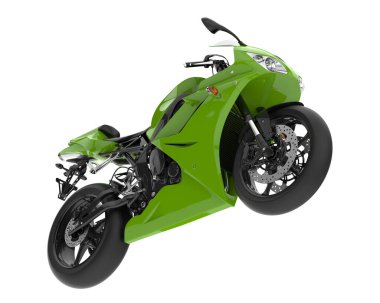 Motorcycle isolated on white background. 3d rendering - illustration