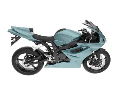 Motorcycle isolated on white background. 3d rendering - illustration