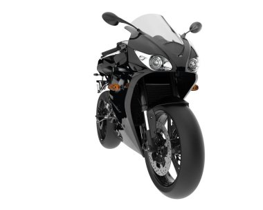 Motorcycle isolated on white background. 3d rendering - illustration