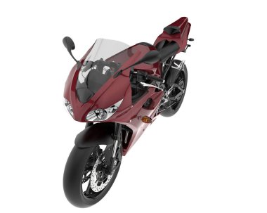 Motorcycle isolated on white background. 3d rendering - illustration