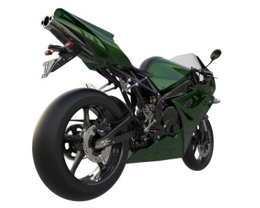 Motorcycle isolated on white background. 3d rendering - illustration