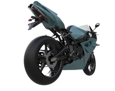 Motorcycle isolated on white background. 3d rendering - illustration