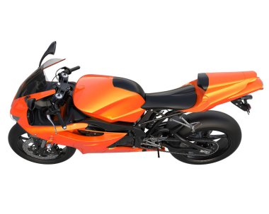 Motorcycle isolated on white background. 3d rendering - illustration