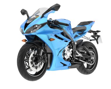 Motorcycle isolated on white background. 3d rendering - illustration