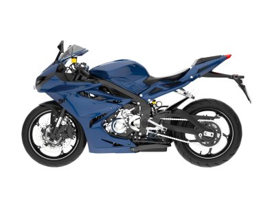 Motorcycle isolated on white background. 3d rendering - illustration