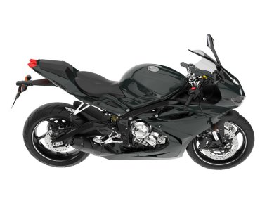 Motorcycle isolated on white background. 3d rendering - illustration