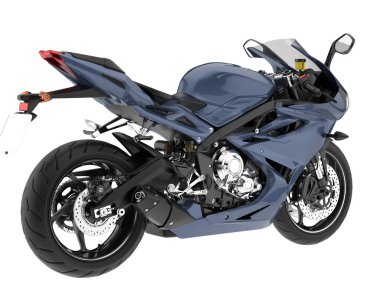 Motorcycle isolated on white background. 3d rendering - illustration