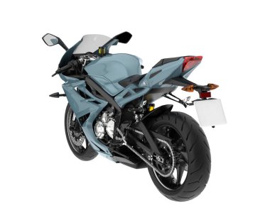 Motorcycle isolated on white background. 3d rendering - illustration