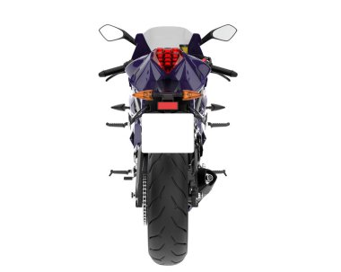 Motorcycle isolated on white background. 3d rendering - illustration