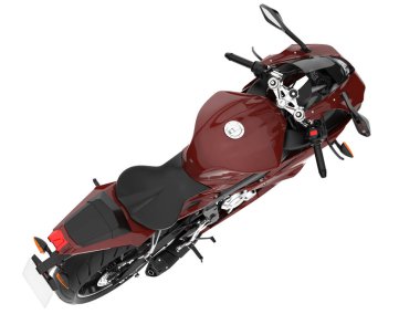 Motorcycle isolated on white background. 3d rendering - illustration