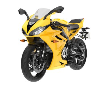 Motorcycle isolated on white background. 3d rendering - illustration