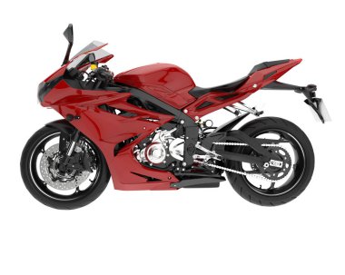 Motorcycle isolated on white background. 3d rendering - illustration