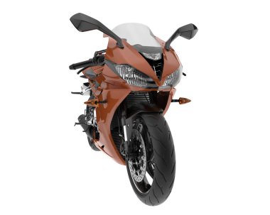 Motorcycle isolated on white background. 3d rendering - illustration