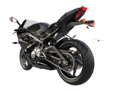 Motorcycle isolated on white background. 3d rendering - illustration