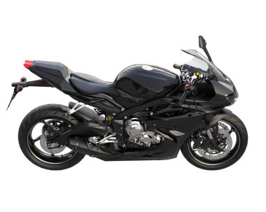 Motorcycle isolated on white background. 3d rendering - illustration