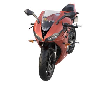 Motorcycle isolated on white background. 3d rendering - illustration