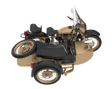 Motorcycle isolated on white background. 3d rendering - illustration