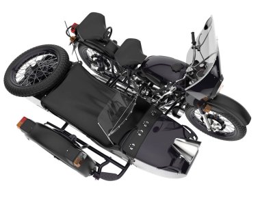 Motorcycle isolated on white background. 3d rendering - illustration