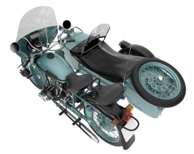 Motorcycle isolated on white background. 3d rendering - illustration