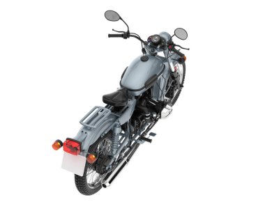 Motorcycle isolated on white background. 3d rendering - illustration