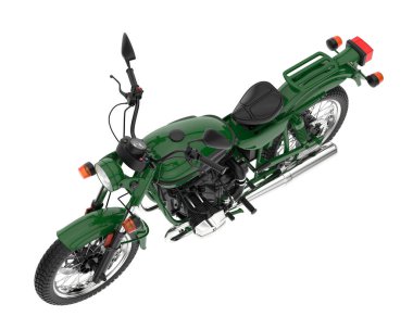 Motorcycle isolated on white background. 3d rendering - illustration