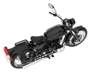 Motorcycle isolated on white background. 3d rendering - illustration