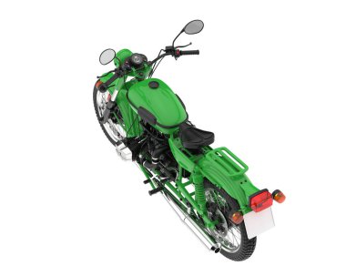Motorcycle isolated on white background. 3d rendering - illustration