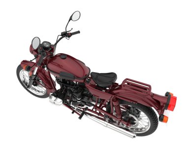 Motorcycle isolated on white background. 3d rendering - illustration