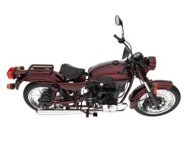 Motorcycle isolated on white background. 3d rendering - illustration